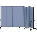 Screenflex® 7-Panel FREEstanding™ Portable Room Dividers, 8H x 131L, Blue