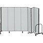 Screenflex® 7-Panel FREEstanding™ Portable Room Dividers, 8'H x 13'1"L, Grey