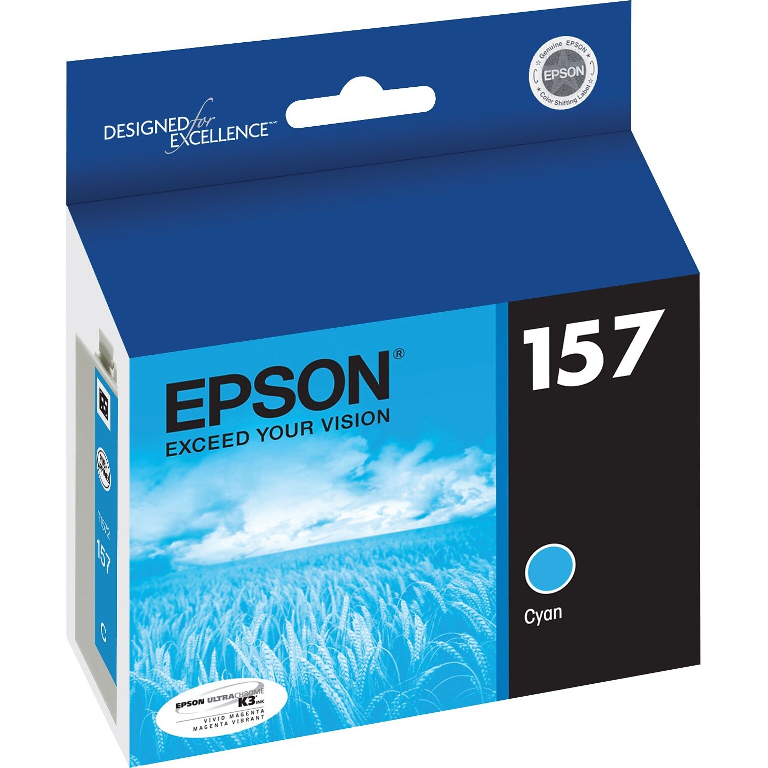 Epson T157 Ultrachrome Cyan Standard Yield Ink Cartridge