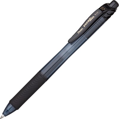 Pentel EnerGel-X RollerGel Retractable Gel Pens, Medium Point, 0.7mm, Black Ink, 5/Pack (BL107BPS5A)