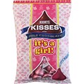 Hersheys Kisses Milk Chocolates with Its A Girl Plume, 7 oz., 12/Case