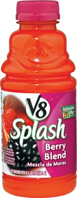 V8 Splash Berry Blend Juice Drink, 16 oz. Bottles, 12/Pack (CAM14653)