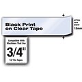 Brother P-touch TZe-S141 Laminated Extra Strength Label Maker Tape, 3/4 x 26-2/10, Black on Clear