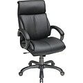 Office Star Work Smart Bonded Leather Executive 3 High-Back, Black and Titanium