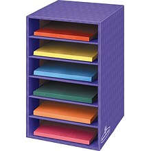 Fellowes 6-Shelf Storage Organizer, 18H x 12W x 13 1/4D, Purple