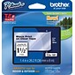 Brother P-touch TZe-161 Laminated Label Maker Tape, 1-1/2" x 26-2/10', Black on Clear (TZe-161)