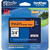 Brother P-touch TZe-B41 Laminated Label Maker Tape, 3/4 x 16-4/10, Black On Fluorescent Orange (TZ