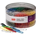 Staples® Vinyl-Coated Paper Clips, Jumbo, Assorted Colors, 500/Pack (ST40653/40653)