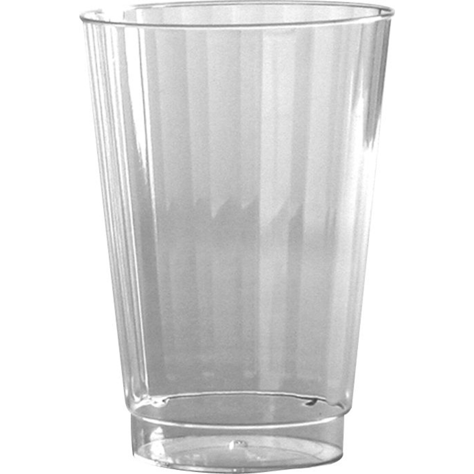 WNA Classic Crystal Plastic Cold Fluted Tumbler, 12 oz., Clear, 20 Cups/Pack, 12 Packs/Carton (WNACC12240)