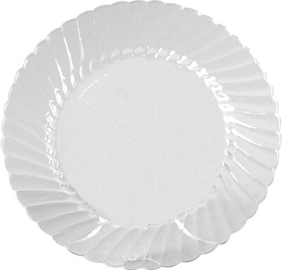 WNA Classicware Plastic Plates, 7.5, Clear, 180/Carton (WNACW75180)