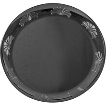 WNA Designerware Plastic Plates, 10.25, Black, 144/Carton (WNADWP75180BK)
