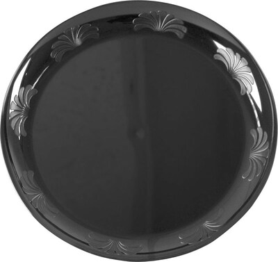 WNA Designerware Plastic Plates, 7.5, Black, 180/Carton