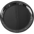 WNA Designerware Plastic Plates, 6, Black, 180/Carton (WNADWP6180BK)