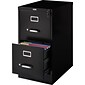 Quill Brand® 2-Drawer Vertical File Cabinet, Locking, Letter, Black, 22"D (22335D)