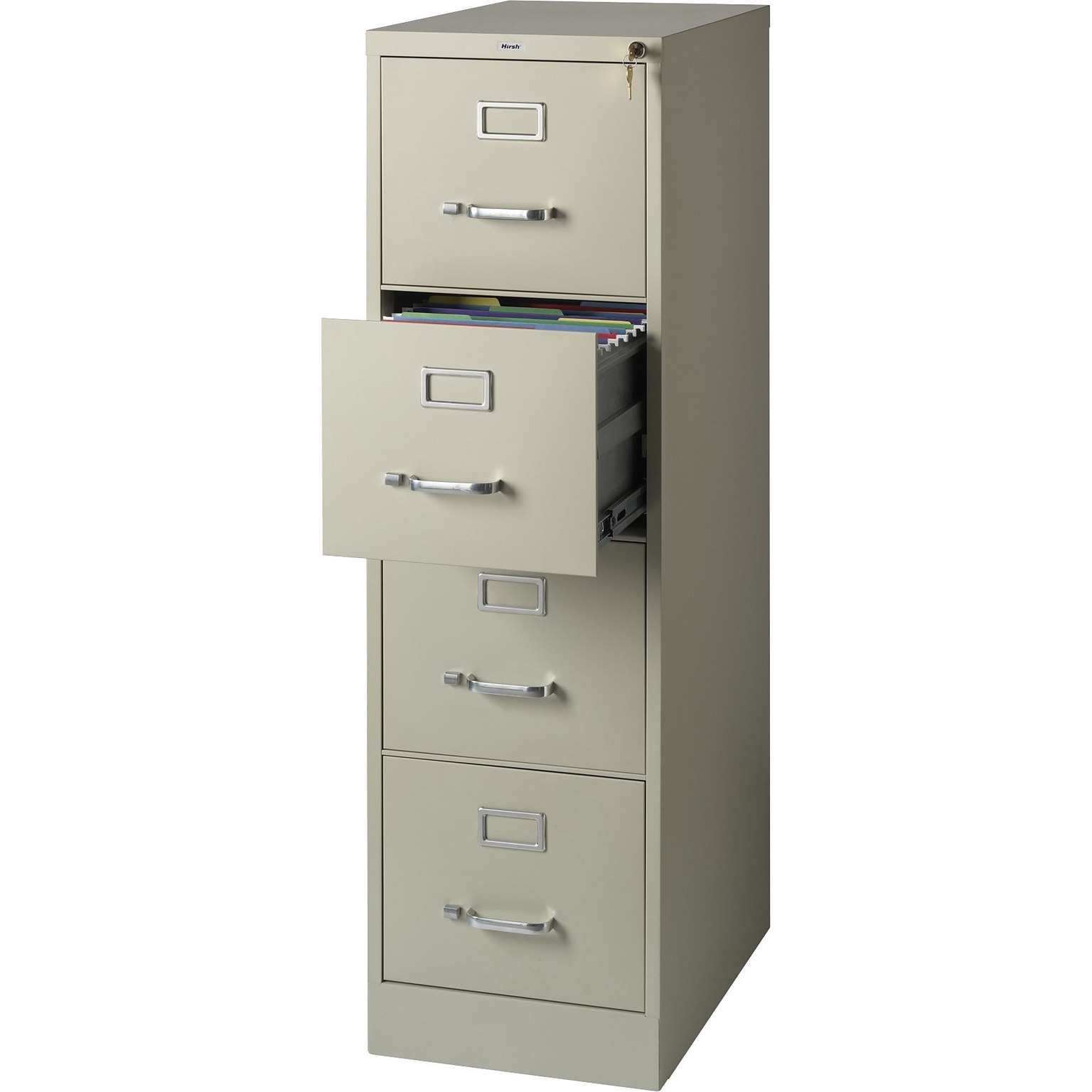 Quill Brand® 4-Drawer Vertical File Cabinet, Locking, Letter, Putty/Beige, 22D (22336D)