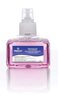 Brighton Professional Antibacterial Foaming Hand Soap Refill, Plum Scent, 23.6 oz., 3/Carton (BPR509
