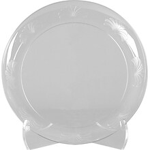 WNA Designerware Plastic Plates, 9, Clear, 180/Carton (WNADWP9180)