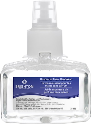 Brighton Professional Foaming Hand Soap Refill for LTX 7 Dispenser, 23.6 oz., 3/Carton (21895)