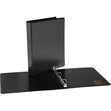 Simply® View Economy Binders with Round Rings, Black, 1/2