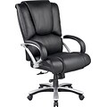 Quill Bosworth Big & Tall Managers Chair, Bonded Leather, Black, Seat: 21.5W x 18.1D, Back: 23.6W x 24H