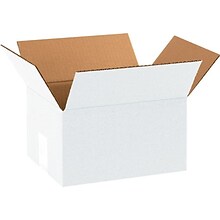 10 x 8 x 6 Shipping Boxes, 32 ECT, White, 25/Bundle (1086W)