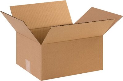 12 x 10 x 6 Shipping Boxes, Brown, 25/Bundle (HD12106)