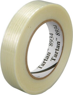 3M 8934 Strapping Tape, 4.0 Mil, 1" x 60yds., Clear, 12/Case (T915893412PK)
