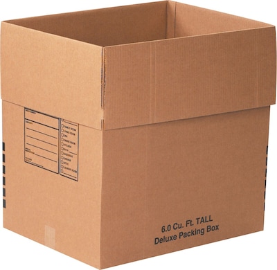 24 x 18 x 24 Deluxe Moving Boxes, 32 ECT, Brown, 10/Bundle (241824DPB)