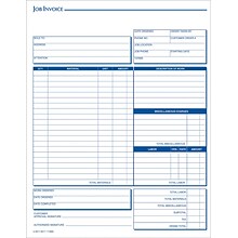 Adams® Job Invoice Form, Ruled, 8 x 11, 2-Part, White, 100 Sheets/Pack (NC2817)