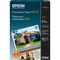 Epson® Photo-Quality Matte Inkjet Paper, 4.9 mil, 13" x 19", 100 Sheets/Pk (S041069)
