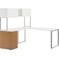 HON VOI® Bundle Solutions Contemporary L-Station Desk, Harvest/Silver Mesh, 72 x 72