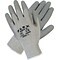 Memphis Gloves Flex-Tuff II Coated Gloves, Cotton/Polyester, Knit-Wrist Cuff, L , Grey (9688L)