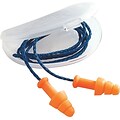 Howard Leight® SmartFit® Nylon Cord Reusable Earplugs, Orange, 25 dB, 100/BX