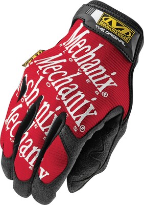 Mechanix Wear® Original® High Dexterity Gloves, Spandex/Synthetic, Hook & Loop Cuff, Large, Red