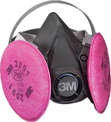 3M™ Half Facepiece Respirator Assembly, P100, With Particulate Filters 2091, Large