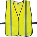 Ergodyne GloWear Non-Certified Standard Vest, Hook and loop, Lime, One Size Fits All, 24/Ct