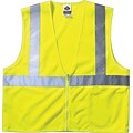 Ergodyne GloWear 8210Z High Visibility Sleeveless Safety Vest, ANSI Class R2, 2XL/3XL, Lime (21057)