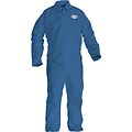 KleenGuard® Flame Resistant Coverall, Spunlace Nonwoven, XL Size, Zipper Front, Blue, 25/CT