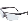Uvex® Genesis® Eyewear, Polycarbonate Black Frame, Wrap-Around Clear Lens