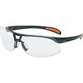 Sperian Protege™ Safety Glasses, Polycarbonate, Ultra-dura, Gray, Metallic Black