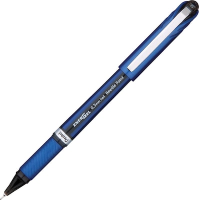 Pentel EnerGel NV Gel Pen, Fine Point, Black Ink, Dozen (BLN25-A)