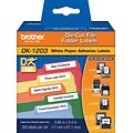 Brother DK-1203 File Folder Paper Labels, 3-4/10 x 2/3, Black on White, 300 Labels/Roll (DK-1203)