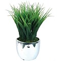 Vintage Home® Grass Arrangements in Designer Silver Ceramic Containers