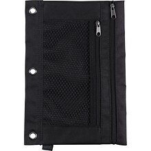 Staples® 3-Ring Pencil Pouch, Black