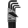 Allen® Long Arm Hex Key Sets; 130L 13pc., W/Plastic Case
