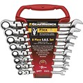GearWrench® 8 Pieces 12 Point SAE Flexible Combination Ratcheting Wrench Set, 5/16 - 3/4