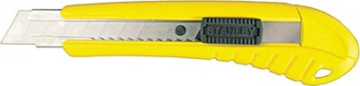 Stanley® Standard Snap-Off Knives, Plastic Handle, 18 mm blade width