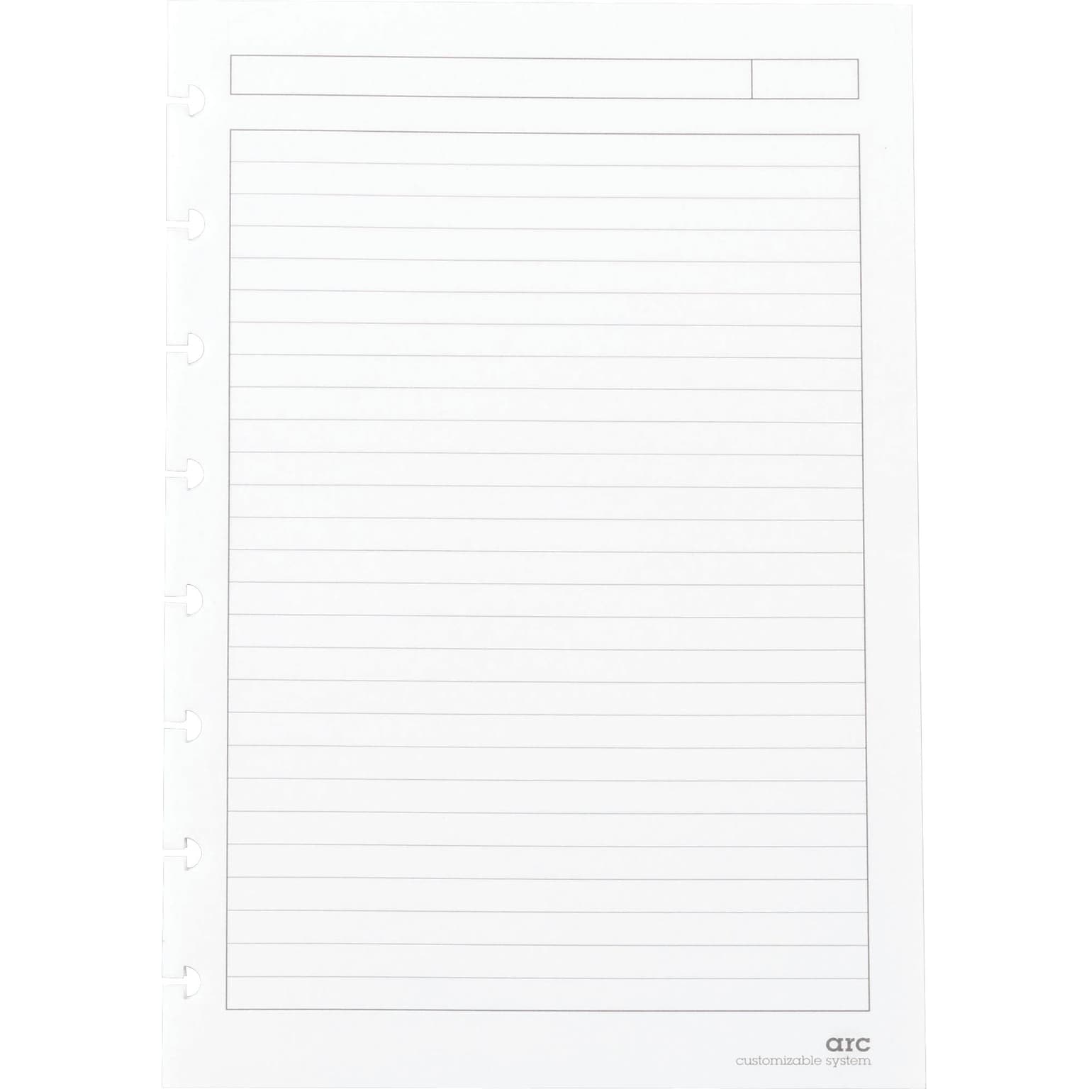 Staples® Arc Notebook System Premium Refill Paper, 5.5 x 8.5, 50 Sheets, Narrow Ruled, Cream (19993)
