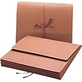 Smead Expanding Wallet, 3-1/2 Expansion, Flap w/ Cloth Tie Closure, Letter Size, Redrope, 10/Box (71053)