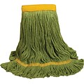 ODell 1200 Series Medium Recycled PET Mop Head, 5 Headband, Green (1200M/GR)